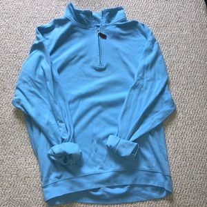 thrifted blue quarter zip